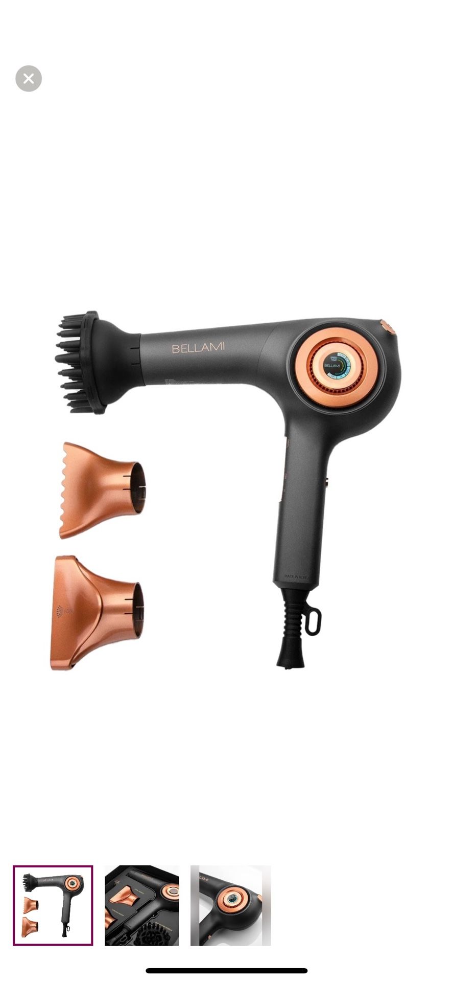 Bellami Black Ion Professional Digital Hair Blow Dryer