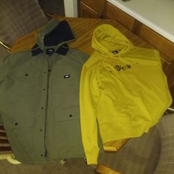 Vans Jacket, Volcom Hoodie 