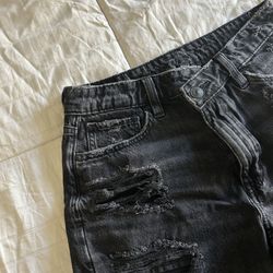 american eagle shorts — faded black