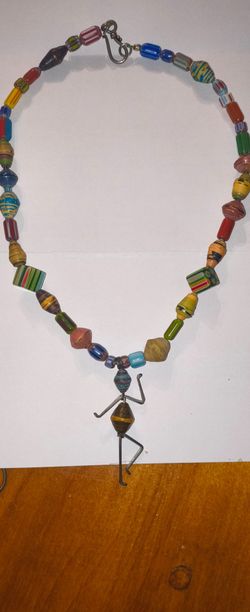 African Trade Bead Necklace