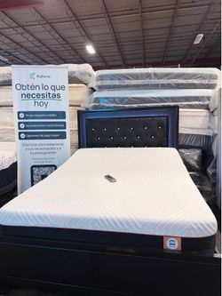 Outlet SALE💥 Queen bed frame black with led light $295 🤩