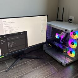 Gaming Pc Desktop + Gaming Monitor+with Wifi