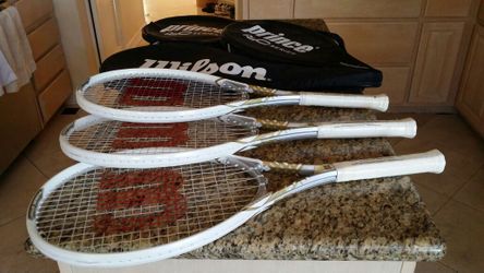 3 Matching Pro Large Head Tennis Racquets