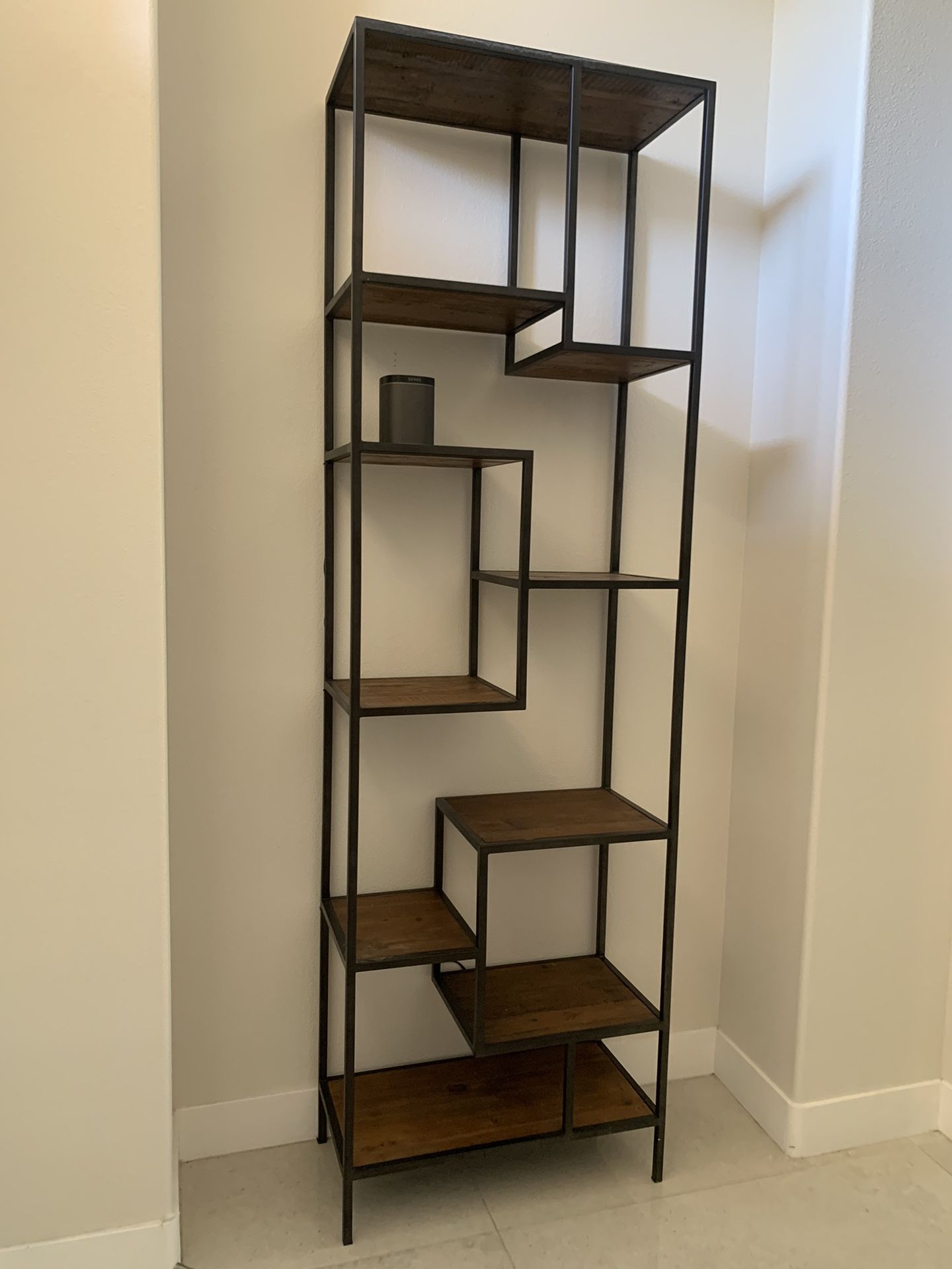 Brand New Restoration Hardware Book Shelf Book Shelves Wood Metal TALL