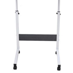 Mobile Laptop Desk Cart, Solid Wood and Iron Construction, Height Adjustable, 31.5x15.7in Pink - Rol