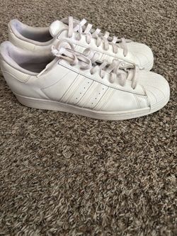 Adidas Superstar All-White Sneakers size 11.5