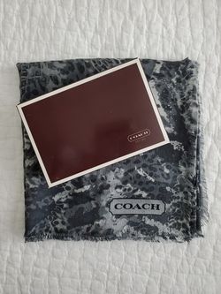 Coach frayed edge scarf | Leopard/snakeskin