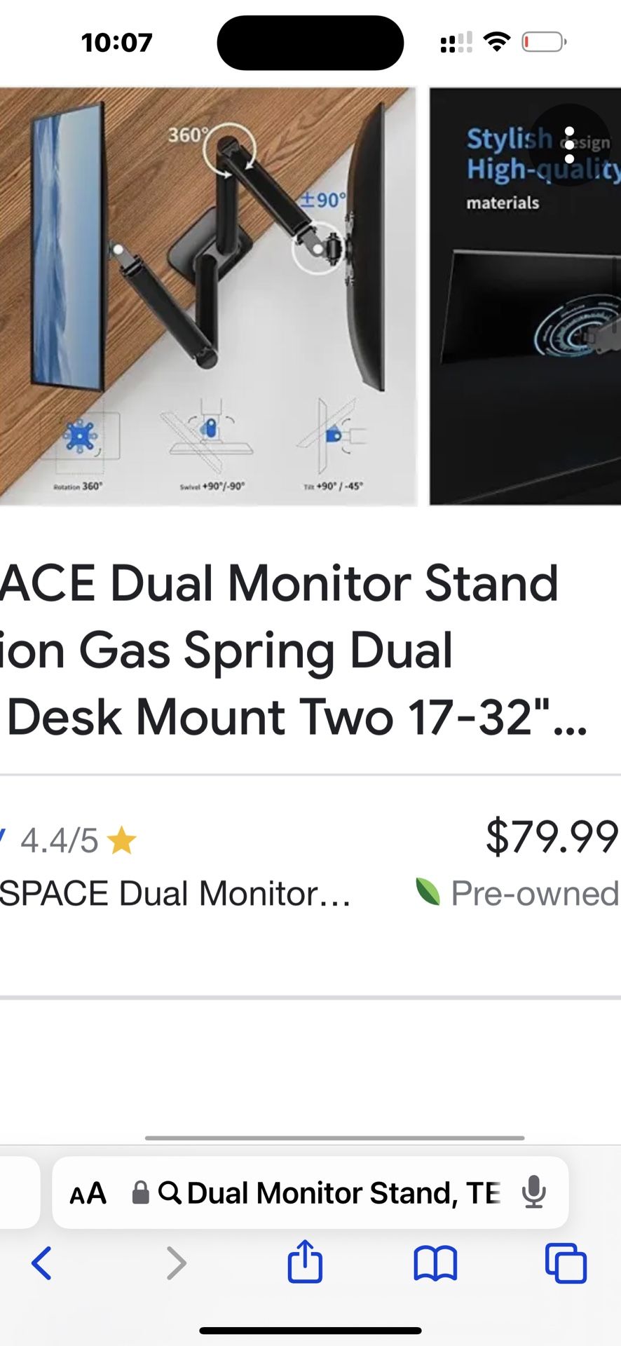 Dual Monitor Stand  - New 