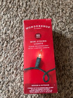 WonderShop 50 Mini String Lights Clear Incandescent
