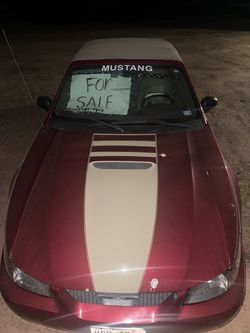 Red convertible mustang