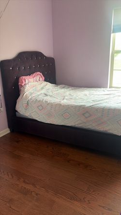 Full size bed with frame