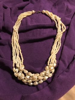 PEARL NECKLACE BY LUCAS ROBERT DESIGNS SIX STRAND TWIST