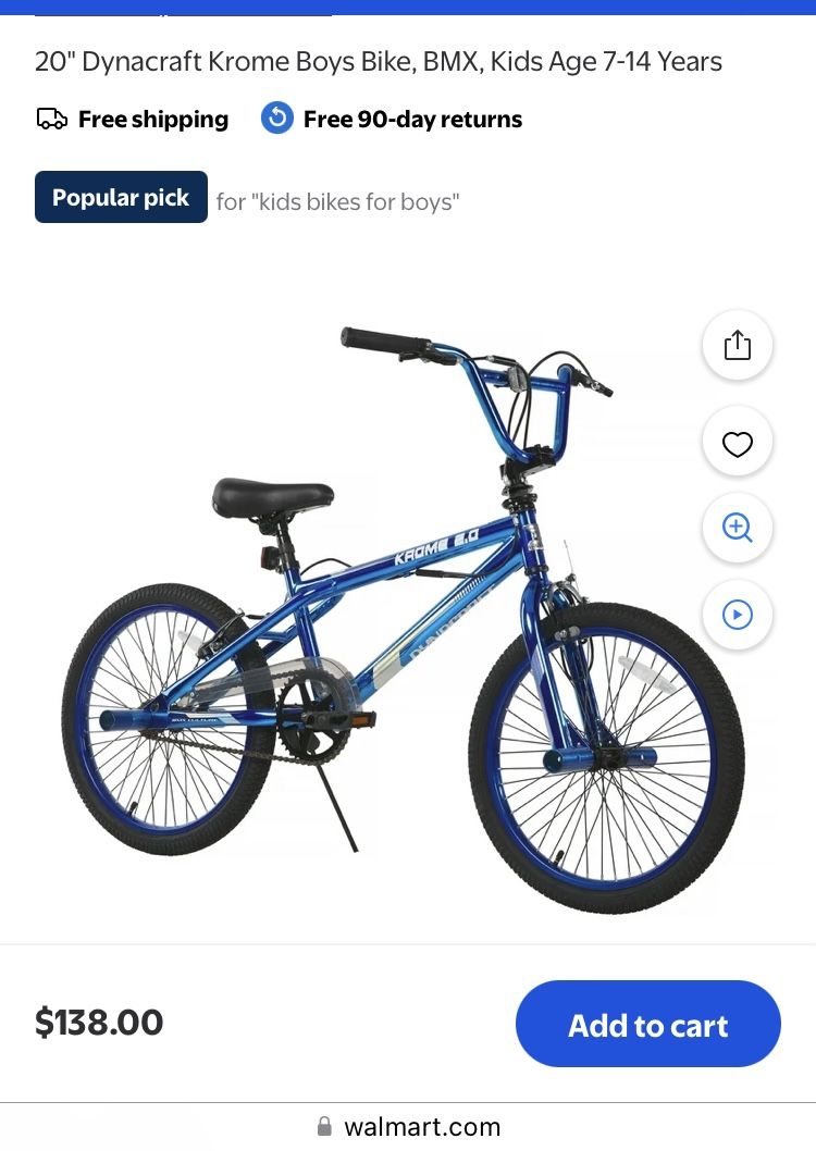 Brand New Blue BMX Bike 20 Inch