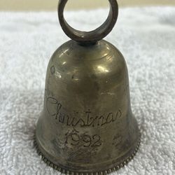 Silver Plated Christmas 1992 Bell
