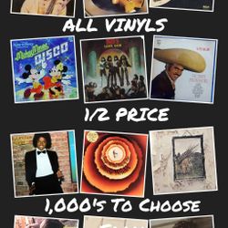 Records All Genre's (1/2 Price) & DVD's For Sale