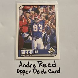 Andre Reed Buffalo Bills Hall of Fame WR Upper Deck Card. 