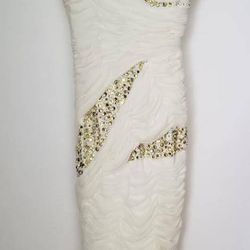 MINI SEXY WHITE COCKTAIL/WEDDING DRESS SIZE 0