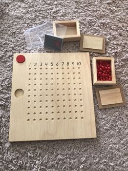 Montessori Mathematics Math Bead Board- MULTIPLICATION Board