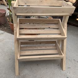 🍋Wood fruit vegetable storage rack Stand 🥔 Frutero organizador de madera 🍋