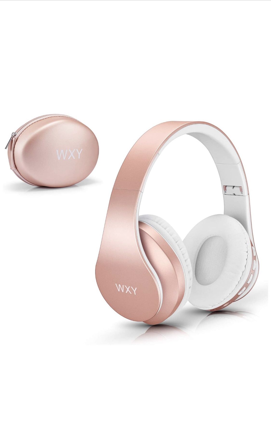 Over Ear Bluetooth Headphones, WXY Girls Wireless Headset V5.0 with Built-in Mic, Micro TF, FM Radio, Soft Earmuffs & Lightweight for iPhone/Samsung/P
