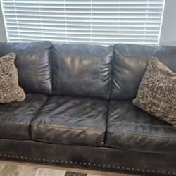 Ashley Leather Couch 