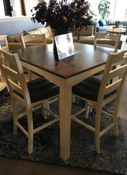 Five piece counter height table
