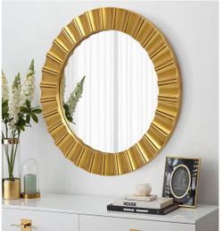 New Round Gold Decorative Mirror 