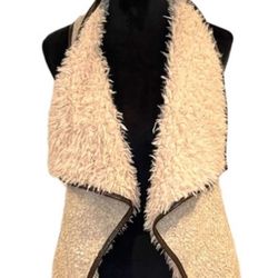 Pomelo open front Sherpa vest