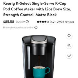 Keurig K-Select Coffee Maker. Black