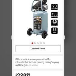 20 gallon air compressor