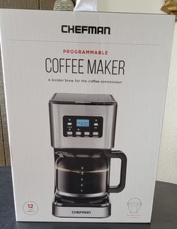 CHEFMAN
PROGRAMMABLE
COFFEE MAKER NEW!
