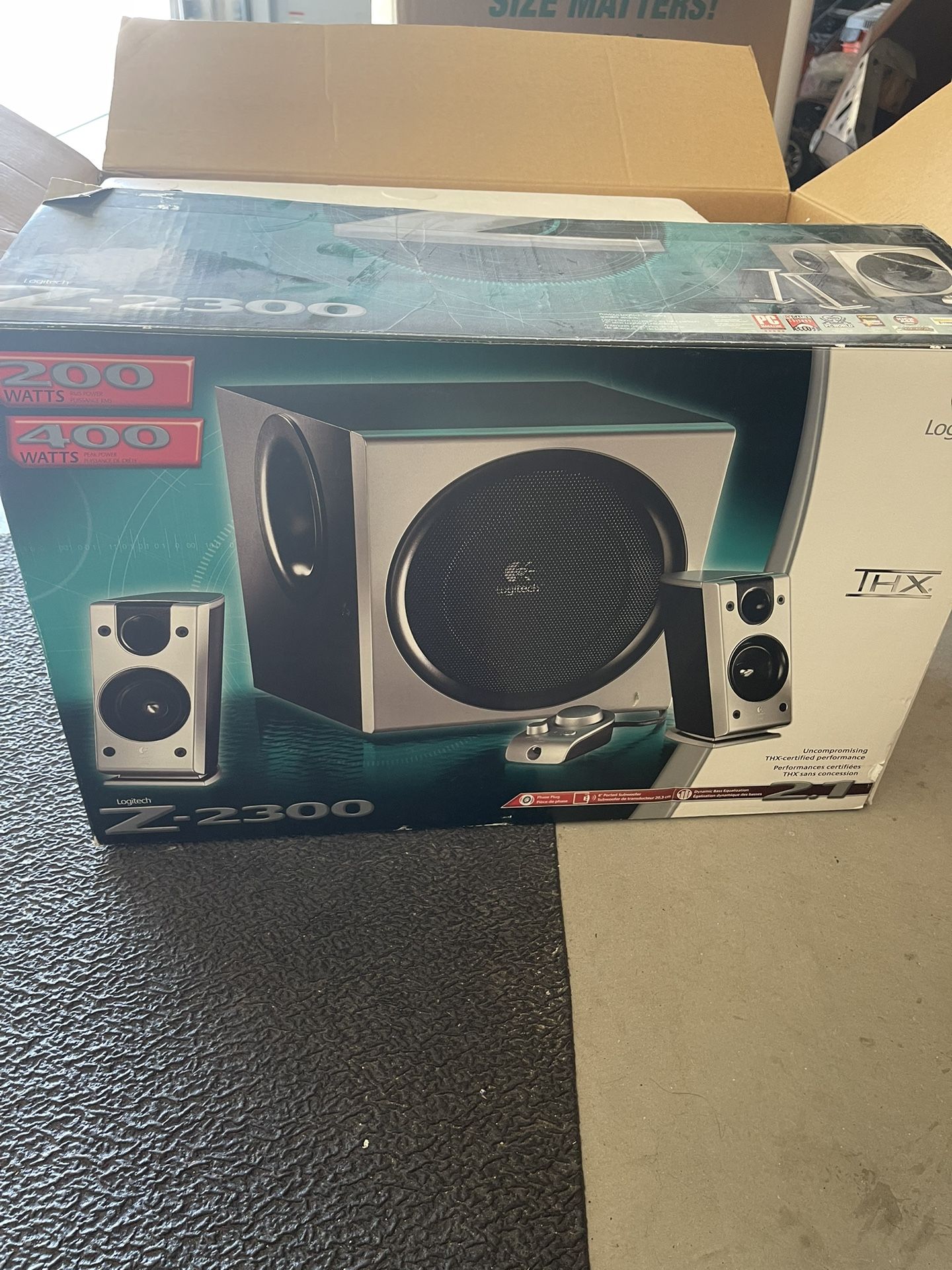 Logitech Z-2300 2.1 THX Speaker System Subwoofer volume control pod