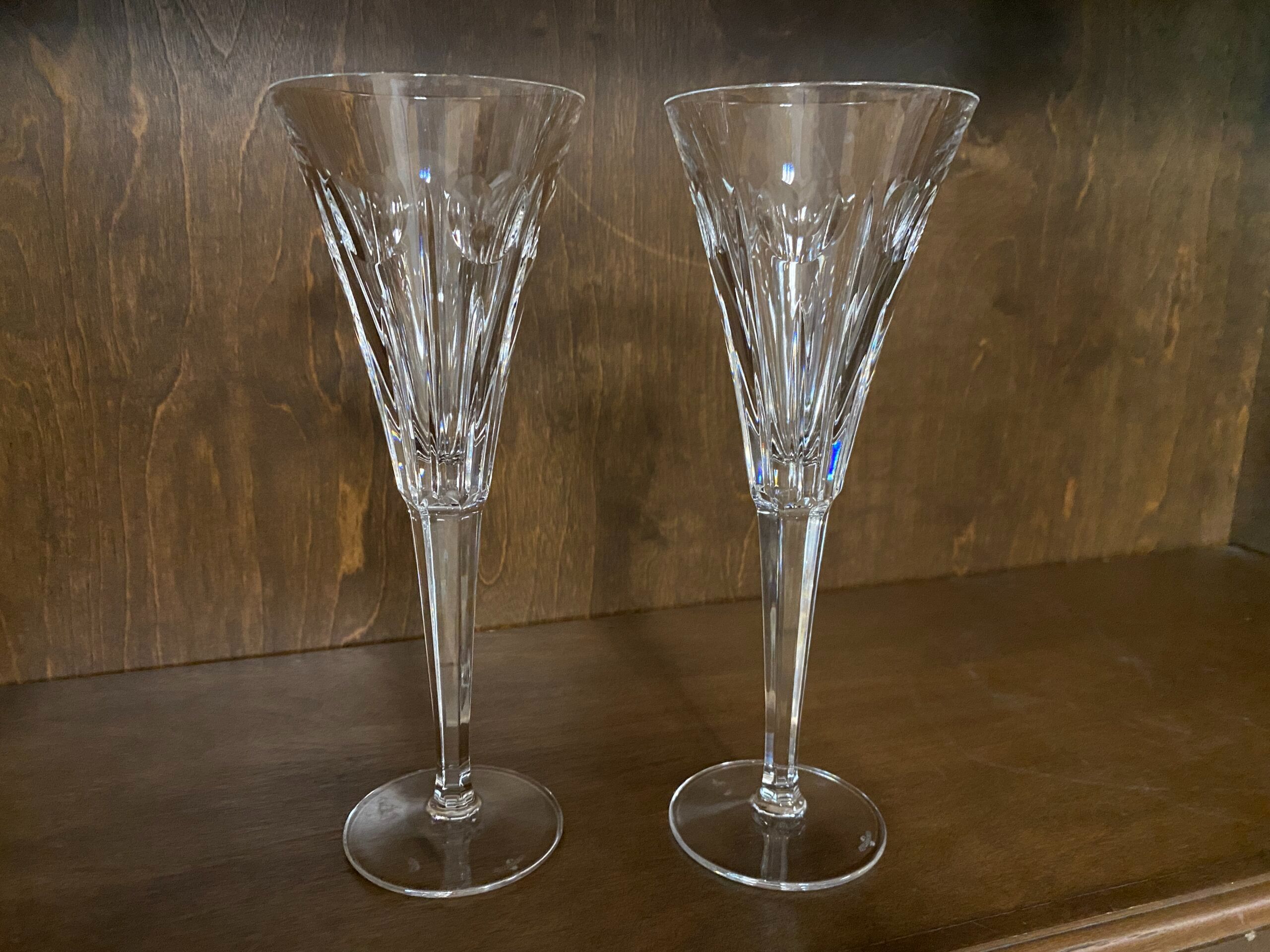 WATERFORD CRYSTAL Love Toasting Flute Pair