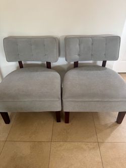 Blue gray Accent Chairs