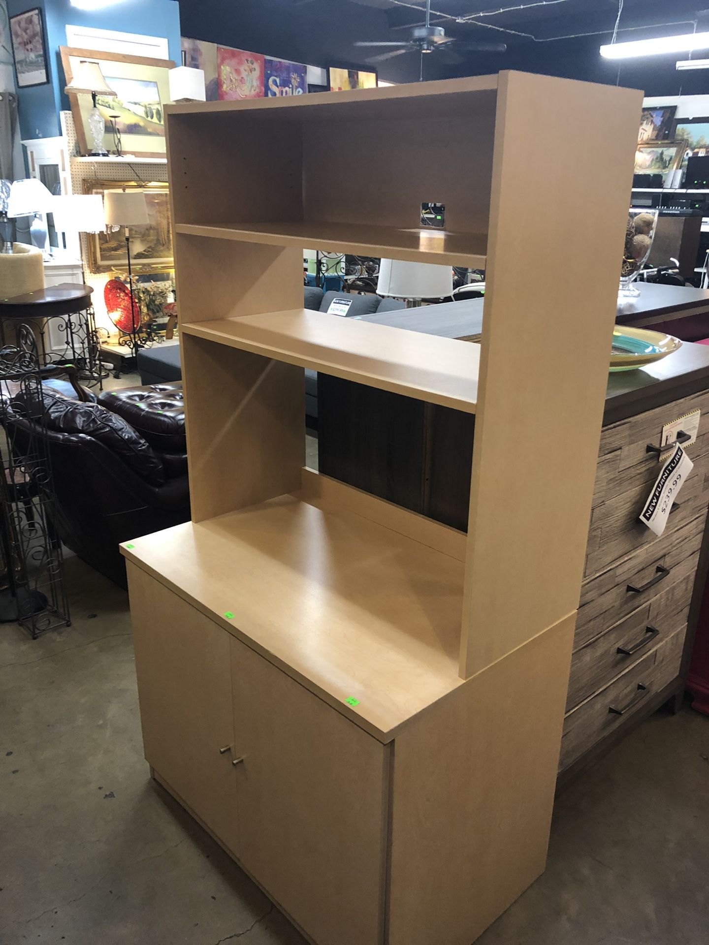 Light Wooden Storage Cabinet/ Display Shelf/ Office Organizer