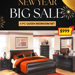 4 PC QUEEN BEDROOM SET 