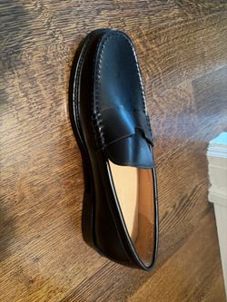 Hermes Black leather slip on loafer men’s 9.5 new