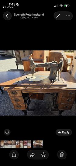 White Rotary treadle sewing machine