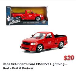 FAST & FURIOUS  1/24 SCALE DIECAST METAL 