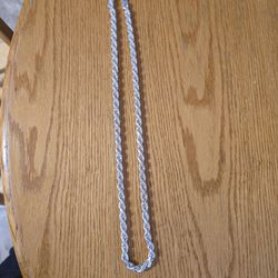 Rope silver 8mm chain