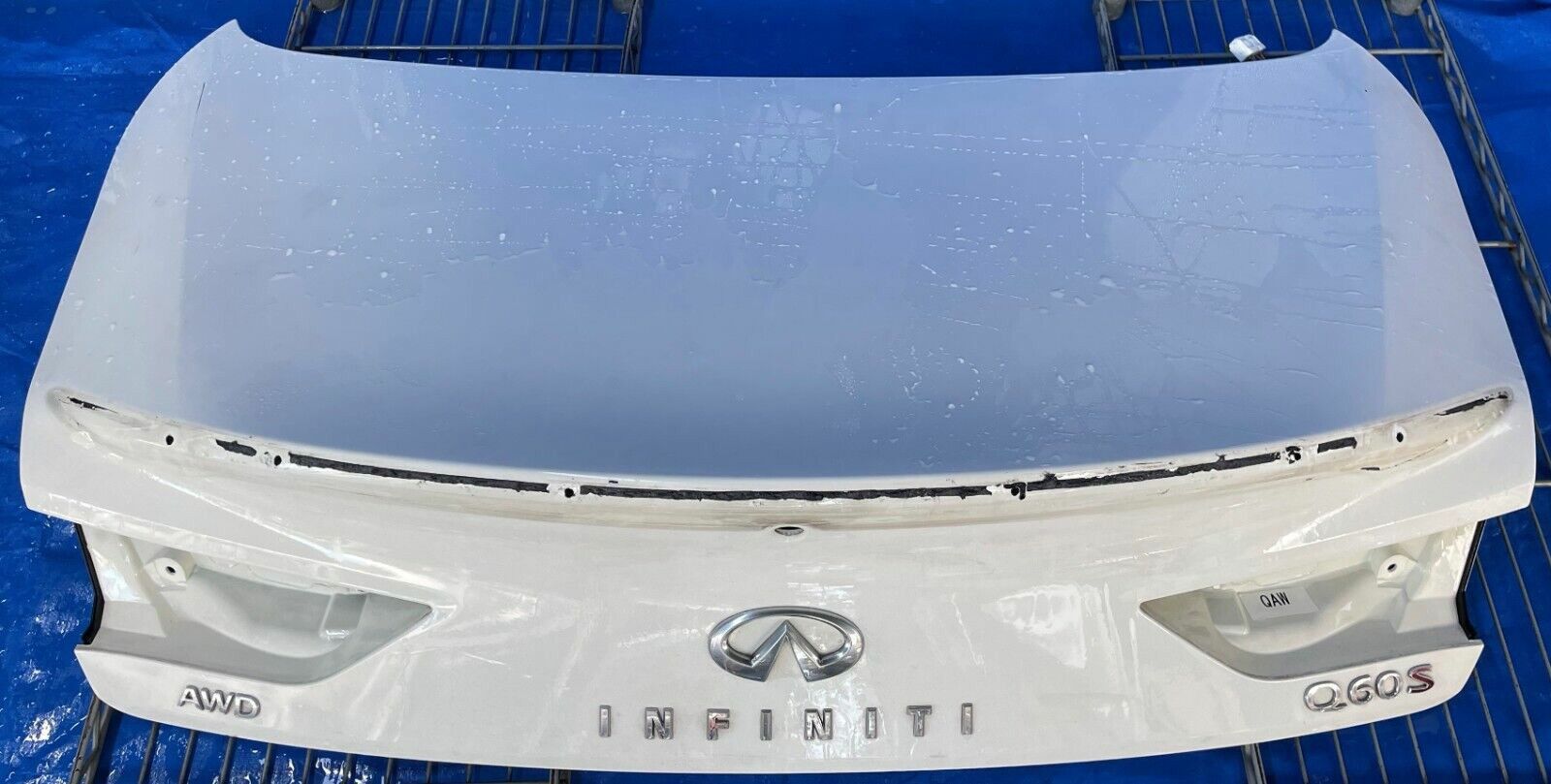 2017 18 19 2020 INFINITI Q60 COUPE TRUNK LID DECK TAIL GATE HATCH WHITE