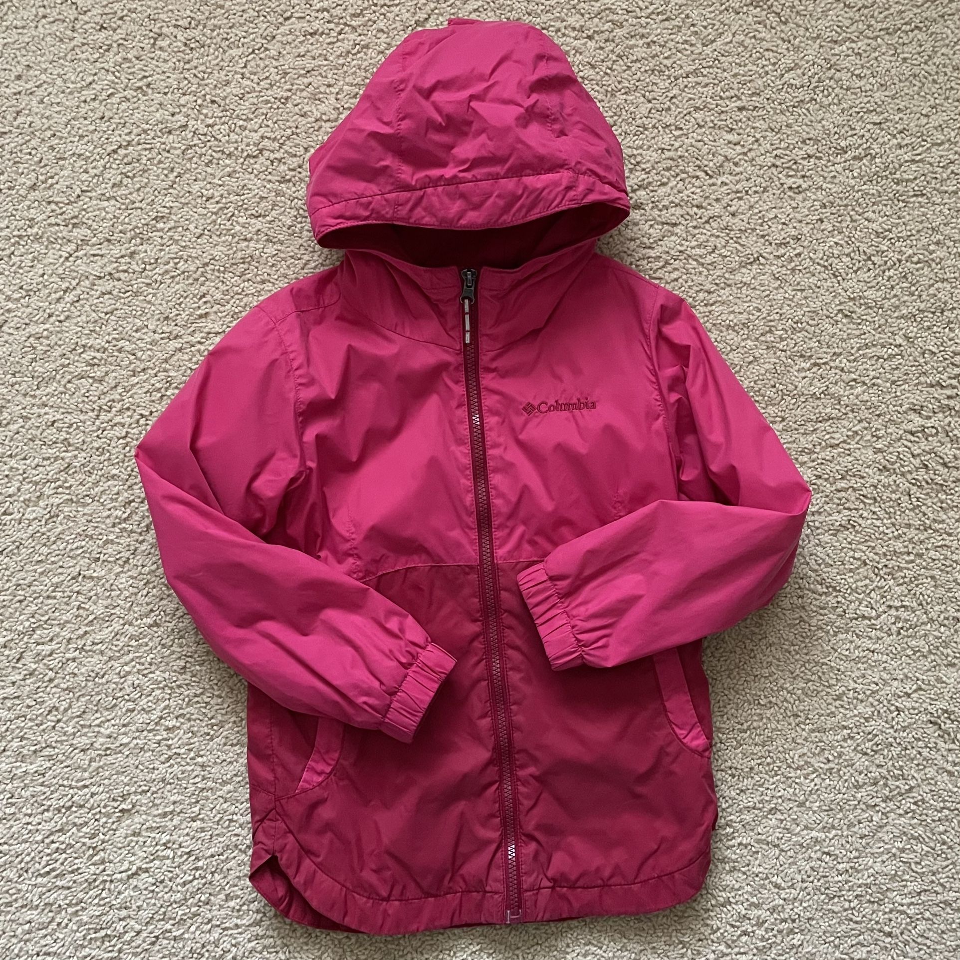 Columbia Girls’ Rain Jacket | Size XS | Two Tone Pink