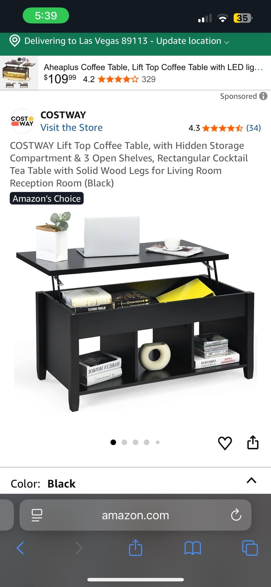 Fold Out Coffee Table