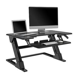 Standing Desk Converter With USB And Keyboard Tray