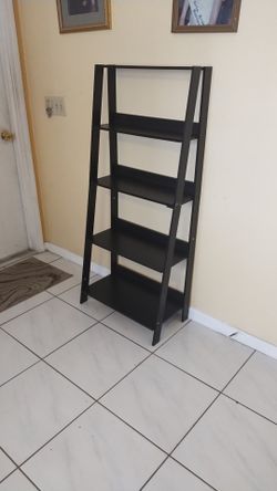 Wooden 4-Tier Ladder Bookshelf