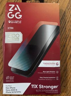 Zagg - I Phone 16/15 - 11x Stronger - Tempered Glass Screen Protector brand new