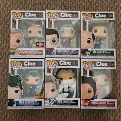 Lot Of 6 Clue Funko Pops