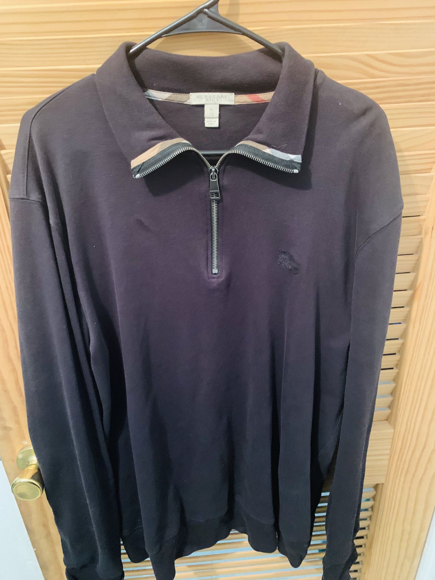 Authentic Burberry Pullover Zip Sweater