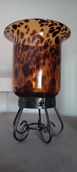 Large glass hurricane vases