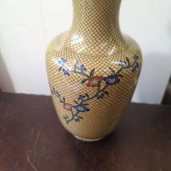 Antique Cloisonne Flower Vase Home Decor 